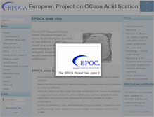 Tablet Screenshot of epoca-project.eu